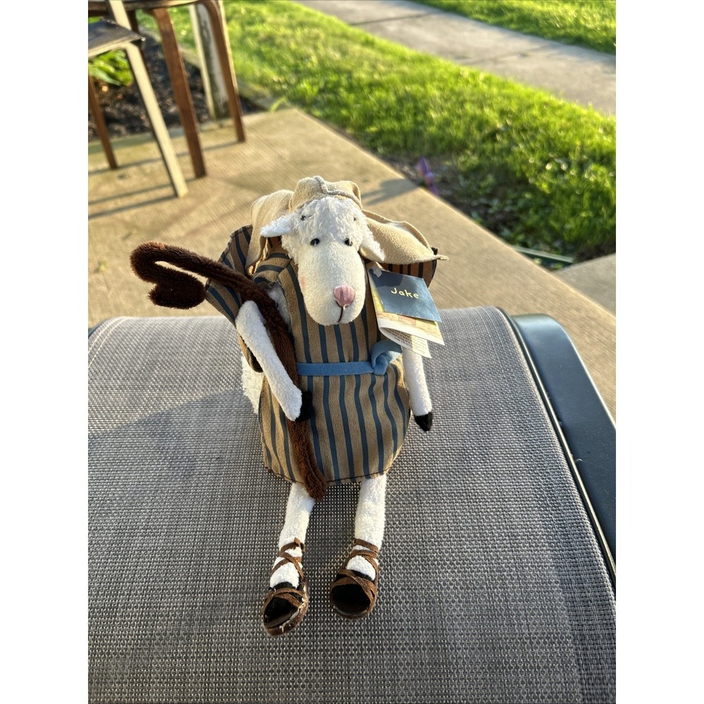 DaySpring Hallmark Jake Really Woolly Nativity Sheep Baby Lamb Plush Tag Bible
